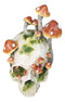 Large Day Of The Dead Toadstool Mushrooms And Moss Fungi Skull Figurine 11.5"H