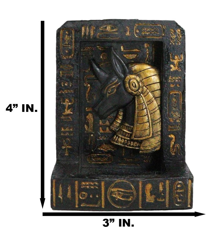 Egyptian God of The Dead Anubis Hieroglyphs Backflow Incense Burner Figurine - Ebros Gift