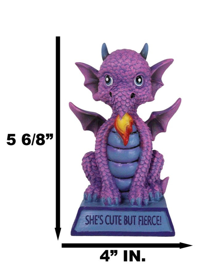 Violet Drake Koan Cartoon Chibi Dragon Fantasy Figurine She's Cute But Fierce