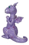 Night Fury Purple Twilight Dragon Figurine 3.75"H Miniature Wishing Dragon Decor