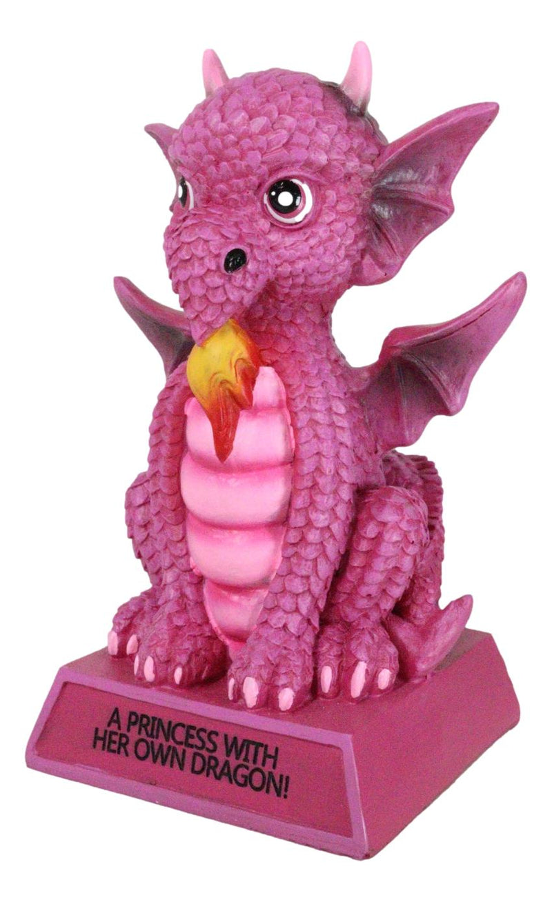 Pink Drake Koan Cartoon Chibi Dragon Figurine A Princess With Her Own Dragon