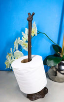 Cast Iron Marine Slug Snail With Long Neck Toilet Paper Holder Stand Sculpture