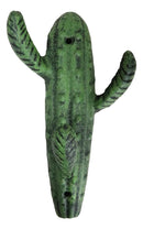 Pack Of 2 Cast Iron Rustic Western Desert Saguaro Cactus 3-Pegs Triple Wall Hook