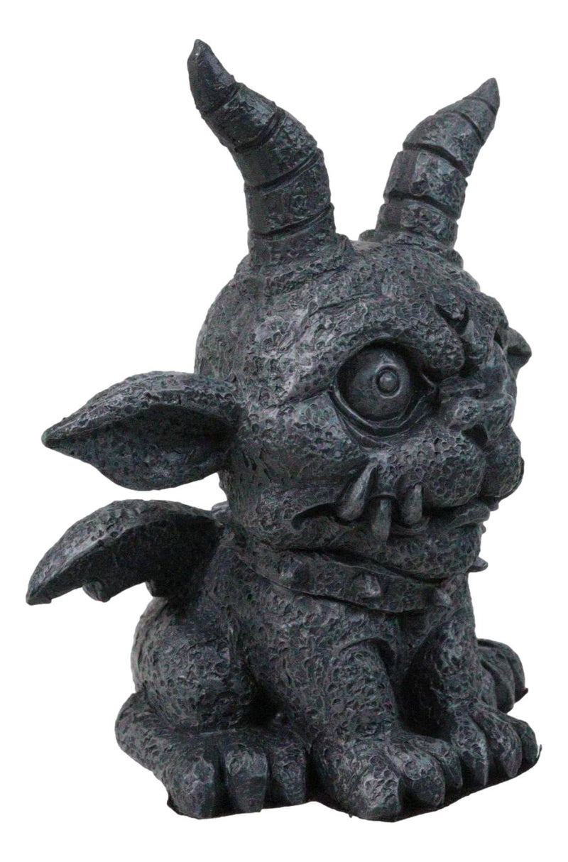 Gothic Agamon Bulldog Horned Gargoyle Figurine 5" H Mythical Fantasy Talisman