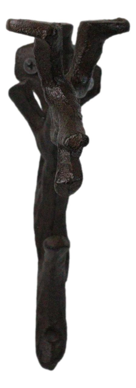 Pack of 2 Cast Iron Nature Flora Fauna Twig Branch Wall Shelf Brackets 7"H - Ebros Gift