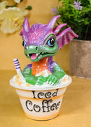 Ruth Thompson Artisan Iced Coffee With Sarah Wyrmling Dragon In Cup Figurine