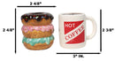 Donut Shop Breakfast Donuts And Hot Coffee Mug Ceramic Salt Pepper Shakers Set