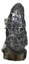 Winter Snow White Wolf Mother With Pup By Snowy Crater Crescent Moon Figurine