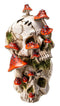 Day Of The Dead Toadstool Mushrooms & Moss Fungi Gothic Stacked Skulls Figurine