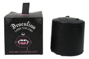 Set Of 2 Gothic Draculina Pink Vampire Tears Black Unscented Pillar Candles