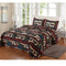 Black Bears Pine Trees Forest Quilted Throw Blanket And 2 Pillow Shams Queen Set