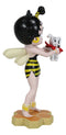 Honey Bee Bumblebee Betty Boop With Pudgy Dog Red Ribbon Novelty Figurine