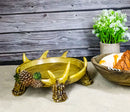 Rustic Deer Antler Tray Dish with Pinecones Woodland Decorative Catchall Bowl
