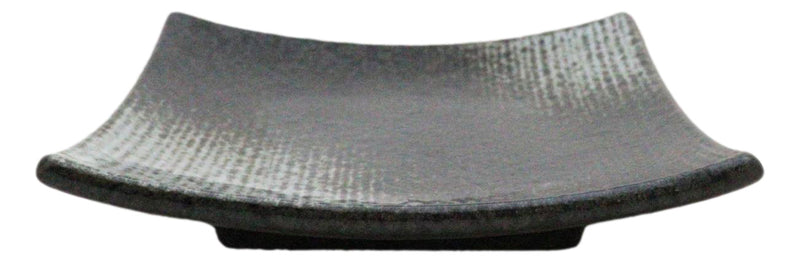 Pack Of 5 Charcoal Grey Hakumu Collection Square Appetizer Dessert Salad Plates
