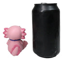 Furrybones Cute Pink Loti The Axolotl Holding Worm Skeleton Figurine Furry Bones