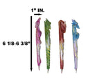 Set of 16 Colorful Glittering Medieval Fantasy Dragon Figural Ball Point Pens