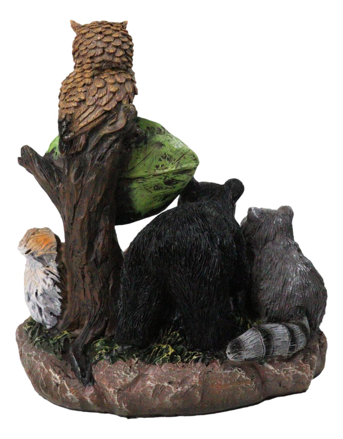Cabin Companion Bear, Raccoon, Squirrel & Owl Friends Forest Campfire Figurine