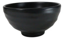 Pack Of 6 Modern Matte Black Melamine Small Round Soup Appetizer Rice Bowls 10oz