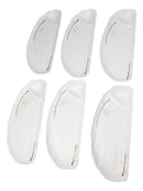 Set Of 6 Yukino Hana Snow Melamine Half Moon Partitioned Sushi Plate Platters