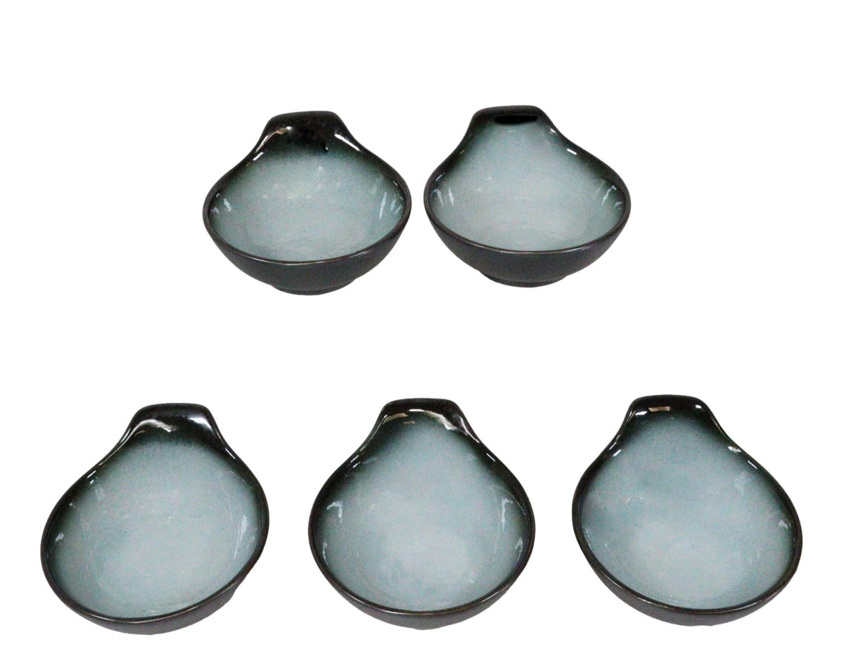 Pack Of 5 Blue Sky Stars Seikai Small Ponzu Miso Soup Bowls With Handle 5oz