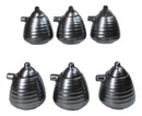 Set Of 6 Tetsu Kesho Black Tenmoku Porcelain Soy Sauce Shoyu Flask Dispensers