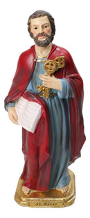 Christian Apostle Of Jesus Saint Peter Holding Key of Heaven Figurine 8"H