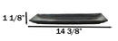 Pack Of 5 Charcoal Grey Tone Hakumu Collection Rectangular Serving Platters 14"L