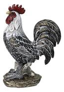 Country Campine Rooster Realistic Farm Rooster Decorative Chicken Sculpture