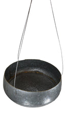 Farmhouse Rustic Galvanized Metal Gold Accent Hanging Round Wall Planter 11" Pot