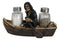 Grim Reaper Charon Skeleton Rowing Boat In River Styx Salt Pepper Shakers Holder