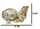 Pack of 2 Nautical Marine Goldfishes Gold Fish Sculptures In Gold Leaf Finish