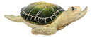 Marine Swimming Green Shell Sea Turtle Decorative Jewelry Trinket Box Figurine