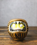 Gold Talisman of Prosperity Japanese Zen Daruma Figurine With Unpainted Eyes