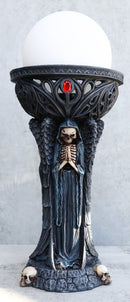 Ghastly Illumination Sinister Skeleton Grim Reapers Sculptural Table Orb Lamp