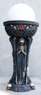 Ghastly Illumination Sinister Skeleton Grim Reapers Sculptural Table Orb Lamp