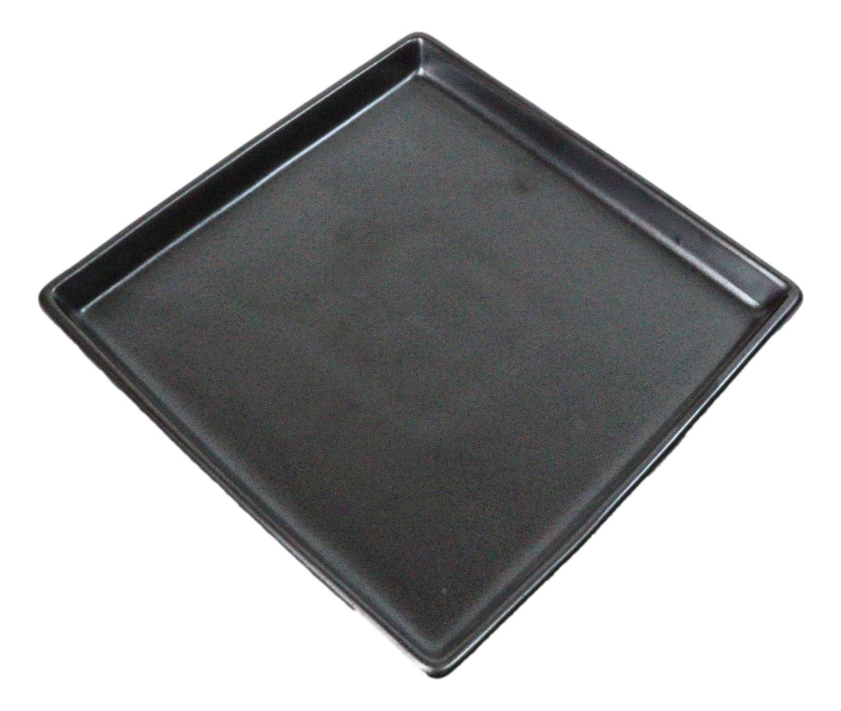 Pack Of 6 Iron Black Tetsu Kesho Ceramic Square Appetizer Salad Plates 6.25" L