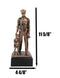 Heroic Men In Blue Police Officer Holding Girl Daughter Hand Bronzed Statue