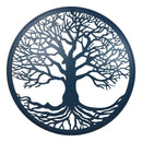 Blue 23"D Oversized Round Celtic Tree of Life Medallion Metal Wall Circle Plaque