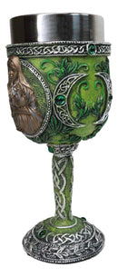 Green Wicca Triple Goddess Maiden Mother Crone Witchcraft Wine Goblet Chalice