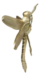 Medium Gold Leaf Resin Modern Dragonfly Wall Sculpture Or Tabletop Decoration 8"