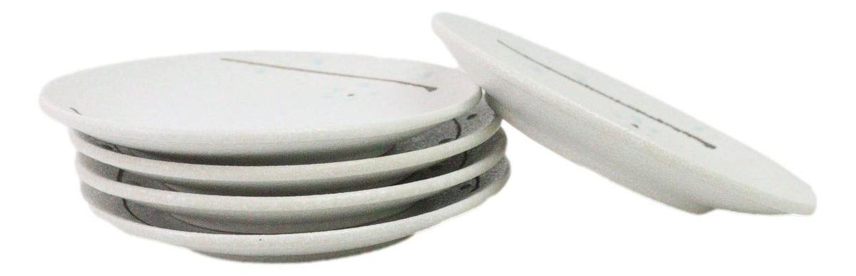 Set Of 5 Yukino Hana Snowflakes Round Appetizer Dessert Salad Ceramic Plates 6"D