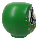 Green Talisman of Vitality Japanese Zen Daruma Figurine With Unpainted Eyes