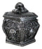 Gothic Celtic Knotwork Graveyard Skulls And Bones Hexagon Decorative Trinket Box