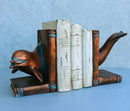 Sea Coastal Nautical Marine Bottlenose Dolphin Fishes Swimming Bookends Pair Set