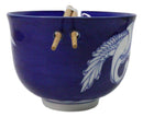 Blue And White Japanese Crane Ramen Donburi Soup Rice Bowl With Chopsticks Set