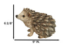 Realistic Faux Driftwood Finish Wild Spiny Mammal Hedgehog Animal Figurine 9"L