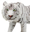Prowling Fierce Leucistic Winter White Bengal Tiger Figurine 11.25" L