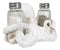 Antique White Nautical Marine Cephalopod Octopus Salt Pepper Shakers Holder Set