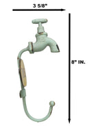 Set Of 2 Cast Iron Vintage Old Fashioned Spigot Faucet Towel Coat Wall Hooks