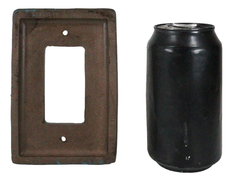 Set of 2 Western Tooled Floral Turquoise Wall Single Gang Rocker Switch Plates